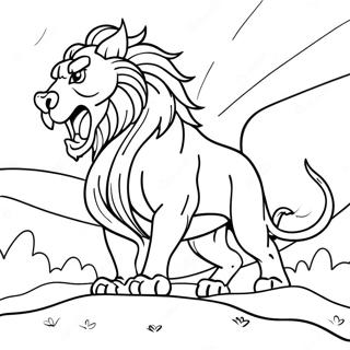 Pagina Da Colorare Lascesa Della Bestia Maestosa 104484-42287