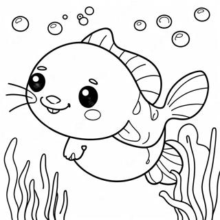 Pagina Da Colorare Del Carino Pesce Gatto Sottacqua 104610-42377