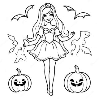 Pagina Da Colorare Di Barbie Halloween 104712-42455