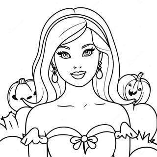 Pagina Da Colorare Di Barbie Halloween 104712-42456