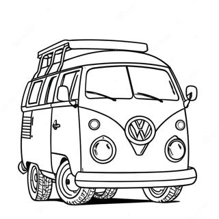 Pagina Da Colorare Della Volkswagen Van Colorata 104897-42609