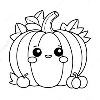 Pagina Da Colorare Di Una Carinissima Zucca Del Ringraziamento 10509-1835