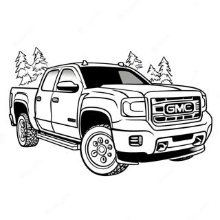 Pagina Da Colorare Del Camion Pickup Gmc Sierra 105101-42762