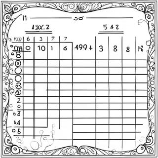 Pagina Da Colorare Della Tavola Di Moltiplicazione Colorata 105178-42821