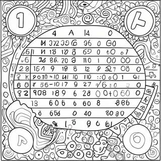 Pagina Da Colorare Della Tavola Di Moltiplicazione Colorata 105178-42823