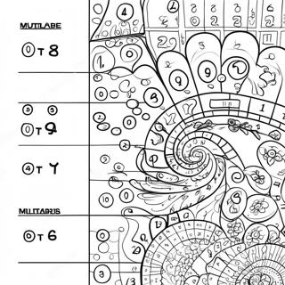 Pagina Da Colorare Della Tavola Di Moltiplicazione Colorata 105178-42824