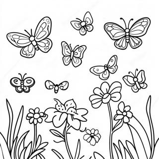 Pagina Da Colorare Sulla Bella Migrazione Delle Farfalle 105256 42902