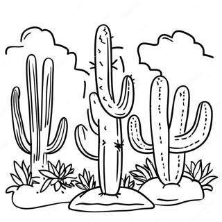 Pagina Da Colorare Giardino Di Cactus Arizona 105305-42935