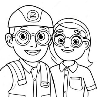 Blippi E Meekah Pagine Da Colorare