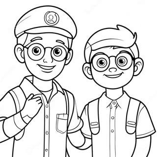 Pagina Da Colorare Di Blippi E Meekah 105587-43147