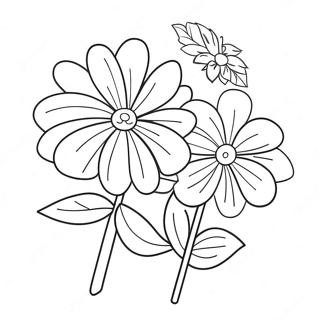 Pagina Da Colorare Fiori Romantici Di San Valentino 105664-43209