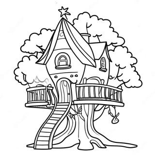 Pagina Da Colorare Della Casa Sullalbero Delle Fate Scintillante 105951-43437