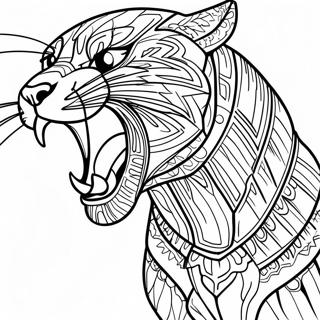 Pagina Da Colorare Pantera Nera Feroce Che Ruggisce 106158-43601