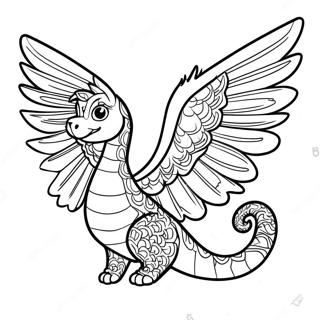 Pagina Da Colorare Di Rainwing Delle Ali Di Fuoco Maestose 106285-43693