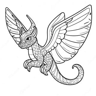 Pagina Da Colorare Di Rainwing Delle Ali Di Fuoco Eleganti 106287-43701