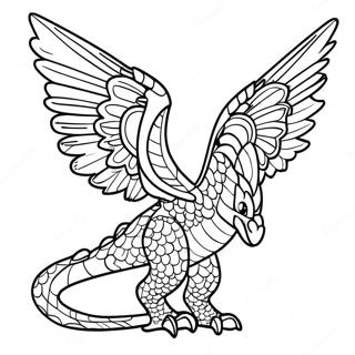 Pagina Da Colorare Di Rainwing Delle Ali Di Fuoco Eleganti 106287-43703