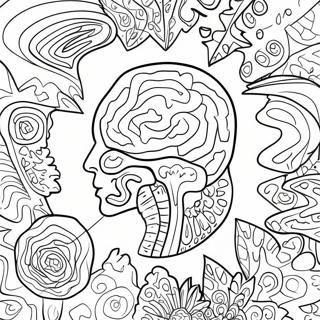 Pagina Da Colorare Del Cervello Adhd Colorato 106361-43750