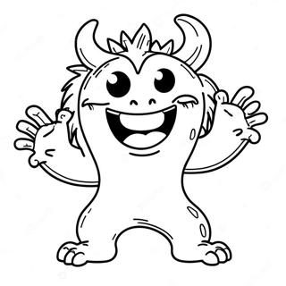 Pagina Da Colorare Di Un Mostro Adhd Giocoso 106364 43764