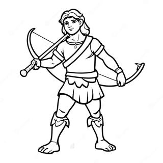 Pagina Da Colorare Di Davide Coraggioso Con Una Fionda 106671 43998