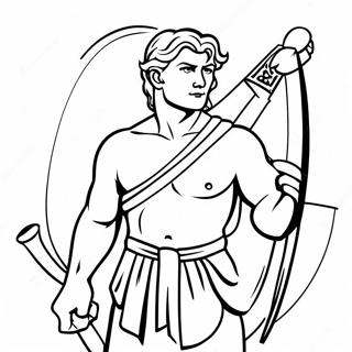 Pagina Da Colorare Di Davide Coraggioso Con Una Fionda 106671 43999