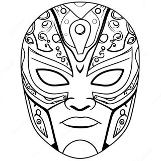 Pagina Da Colorare Della Maschera Di Rey Mysterio 106720-44029