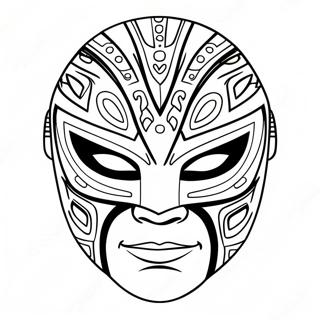 Pagina Da Colorare Della Maschera Di Rey Mysterio 106720-44030