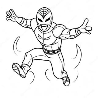 Pagina Da Colorare Di Rey Mysterio Che Salta In Aria 106721 44034