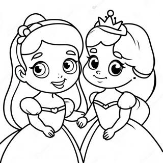 Pagina Da Colorare Principesse Disney Carine Innamorate 107077-44310