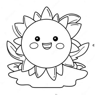 Pagina Da Colorare Con Sole Felice 107205-44417