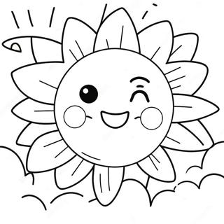 Pagina Da Colorare Con Sole Felice 107205-44418