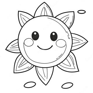 Pagina Da Colorare Con Sole Felice 107205-44419