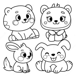 Pagina Da Colorare Con Animali Allegri 107206-44421