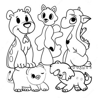 Pagina Da Colorare Con Animali Allegri 107206-44424