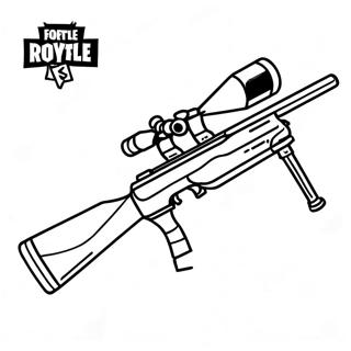 Pagina Da Colorare Con Fucile Di Precisione Di Fortnite In Azione 107231-44441