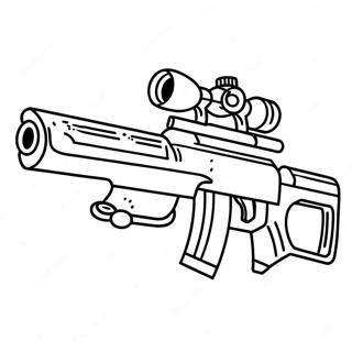 Pagina Da Colorare Con Fucile Di Precisione Di Fortnite In Azione 107231-44442