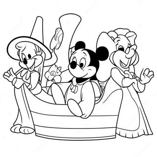 Pagina Da Colorare Dei Personaggi Disney Della Nave Da Crociera Colorati 107487-44634