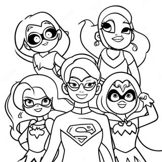 Pagina Da Colorare Ragazze Supereroi Dc 107665-44772