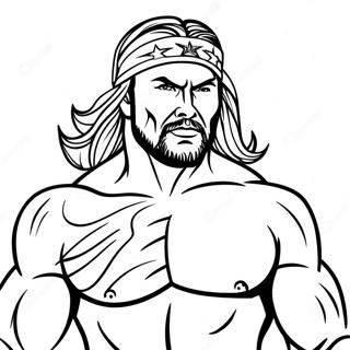 Pagina Da Colorare Posa Di Wrestler Wwe Vivaci 107719-44821
