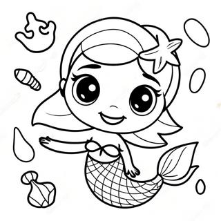 Pagina Da Colorare Di Elsa Sirena Elegante Con Conchiglie 107872-44940