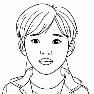 Pagina Da Colorare Del Carino Idolo K Pop Coreano 107975 45021