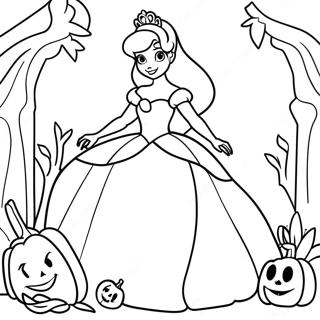 Halloween Delle Principesse Disney Pagine Da Colorare