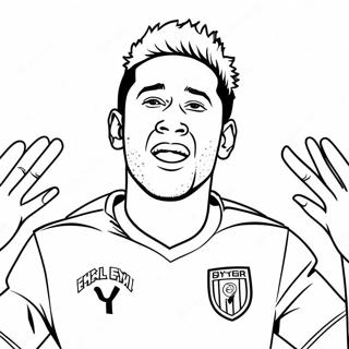 Pagina Da Colorare Neymar Che Celebra Un Gol 108438-45380