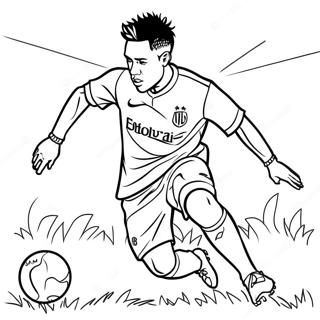 Pagina Da Colorare Neymar In Azione Sul Campo 108439 45382