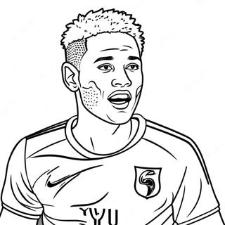 Pagina Da Colorare Neymar In Azione Sul Campo 108439 45383