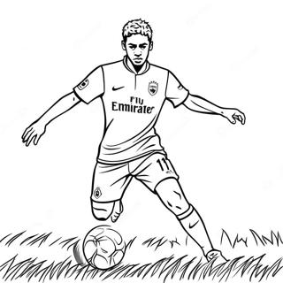 Pagina Da Colorare Neymar In Azione Sul Campo 108439 45384