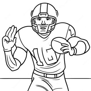 Pagina Da Colorare Di Un Giocatore Di Football Universitario In Azione 108670 45557