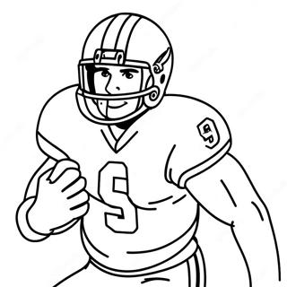 Pagina Da Colorare Di Un Giocatore Di Football Universitario In Azione 108670 45558