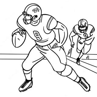 Pagina Da Colorare Di Un Giocatore Di Football Universitario In Azione 108670 45560