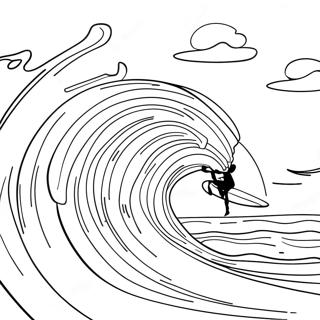 Pagina Da Colorare Del Surfista Che Cavalca Unonda Gigante 108828-45686