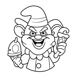 Killer Klowns Divertenti Con Gelato Pagina Da Colorare 109317-46125